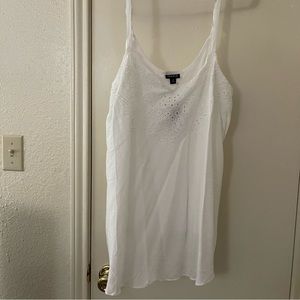 White eyelet cami